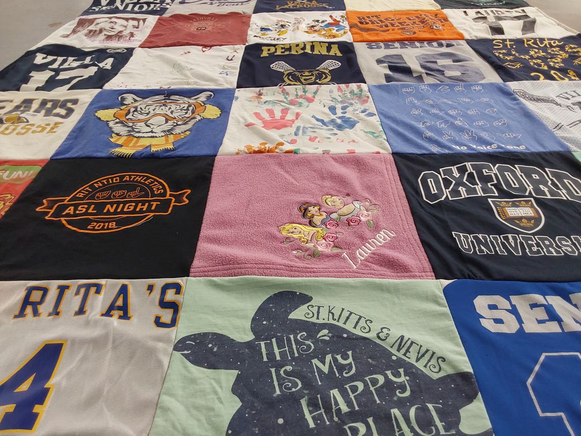 T-shirt quilt from oxford university by Karen from NY