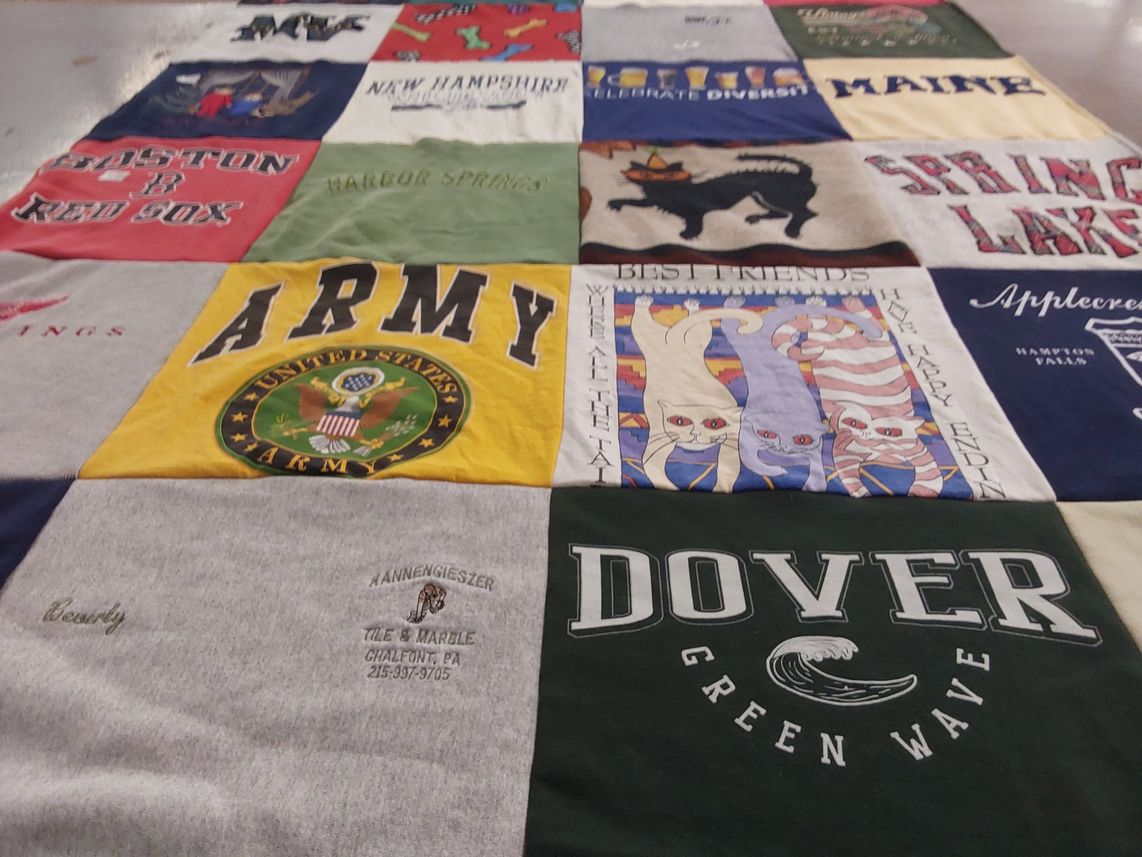 T-shirt quilt from dover high school by Deborah from NH