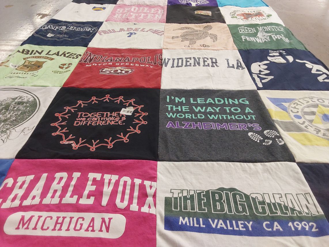 T-shirt quilt from widener university by Deborah from NH