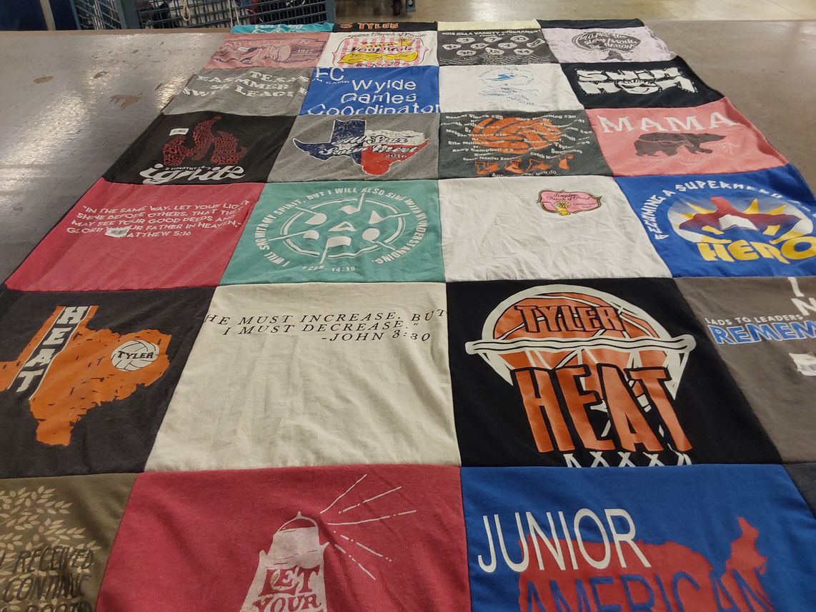 T-shirt quilt featuring tyler heat basketball by Patti from TX