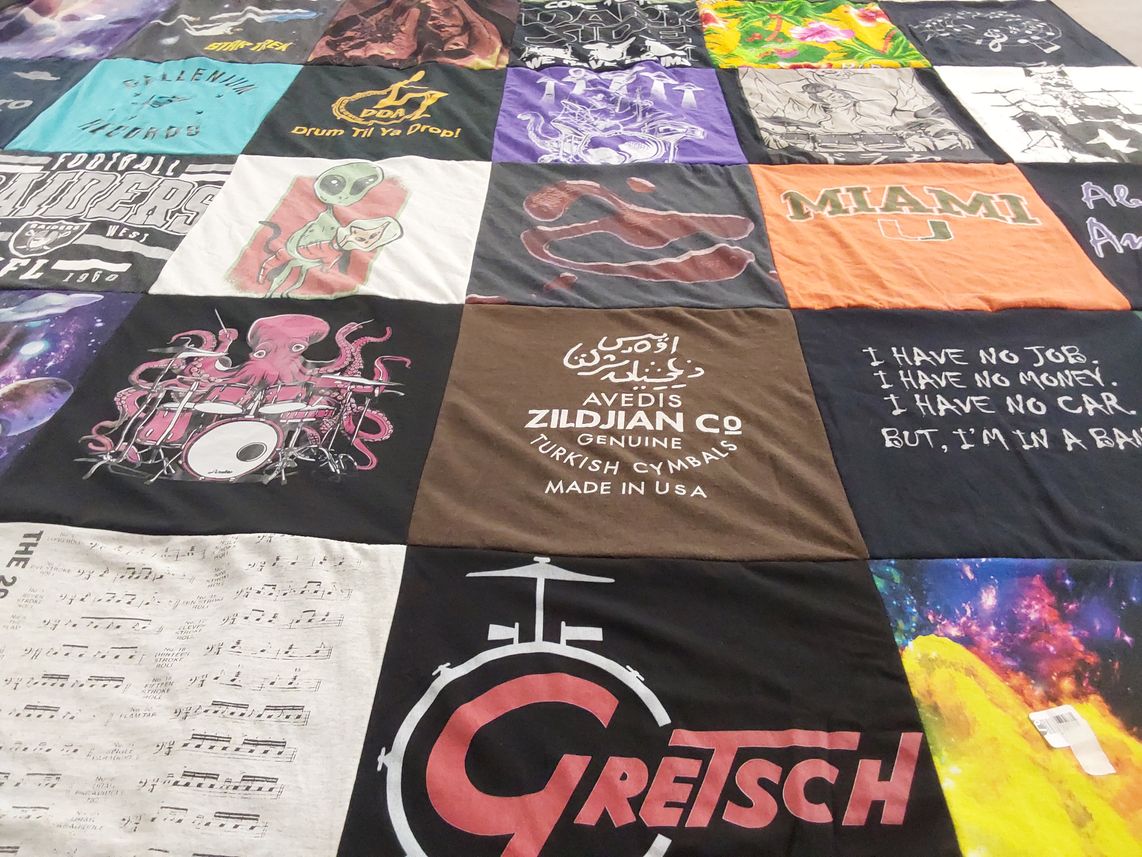 T-shirt quilt from university of miami by Mary from FL