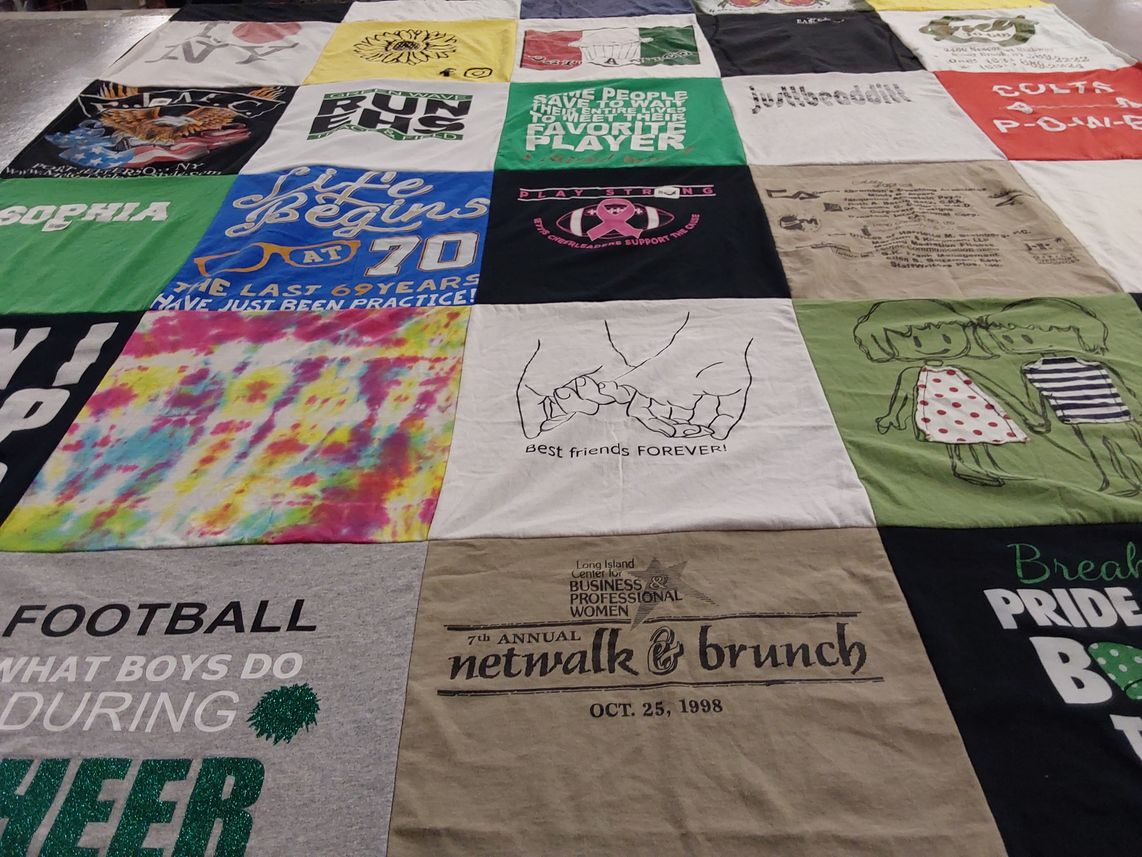 T-shirt quilt with friendship, celebration themes by Danielle from SC