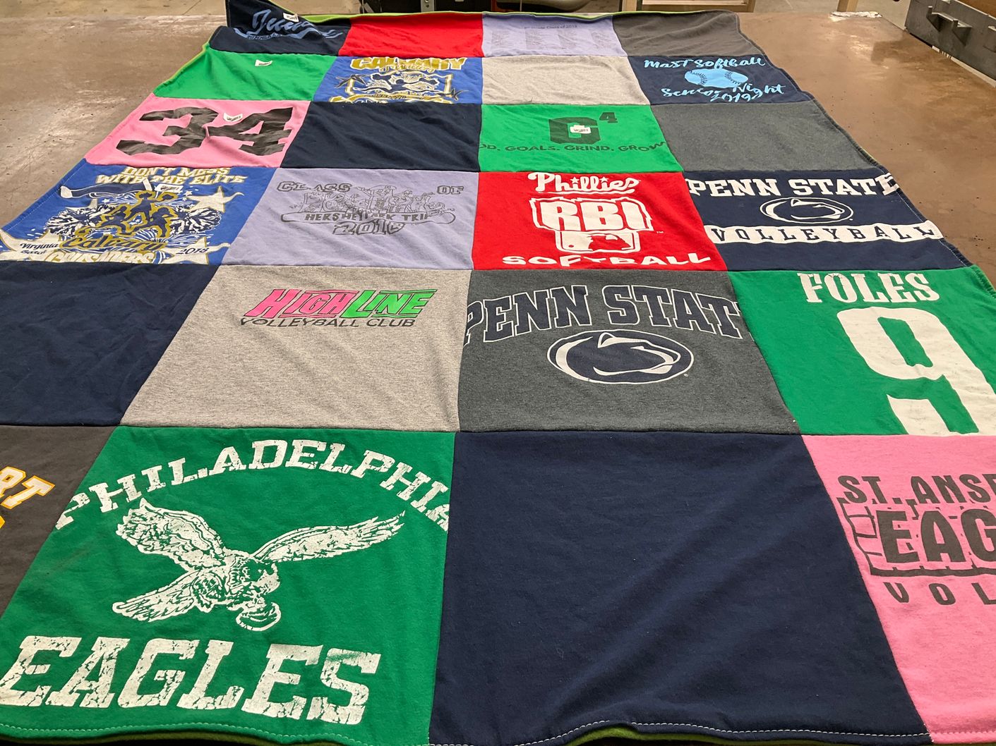 T-shirt quilt from penn state university by Michelle from PA