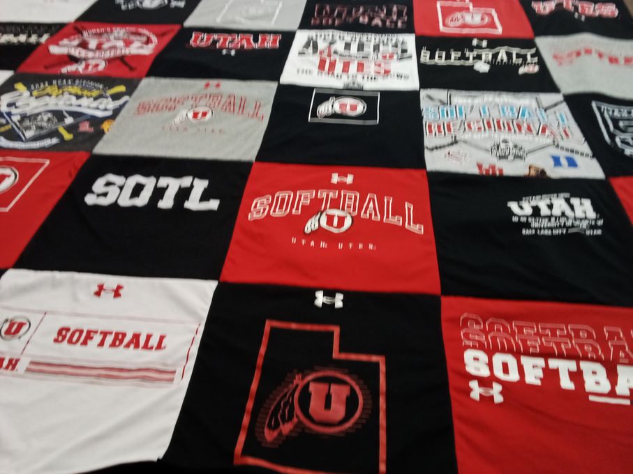 T-shirt quilt from university of utah by Rikki from CA