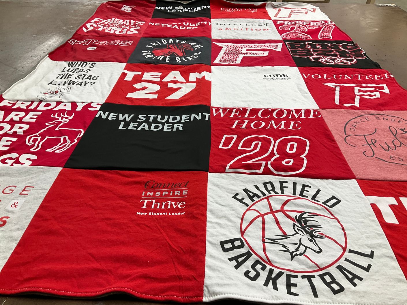 T-shirt quilt featuring fairfield university basketball by Nicole from NH