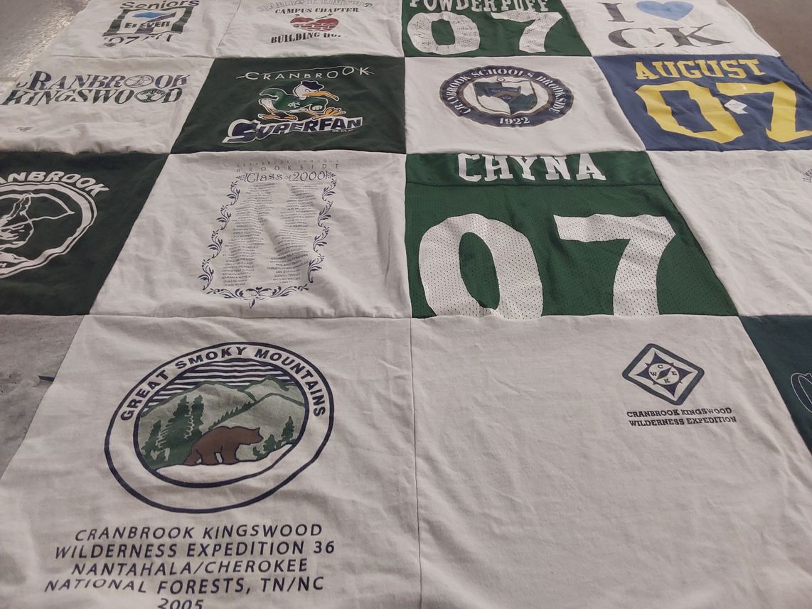 T-shirt quilt from cranbrook kingswood school by julie from OH