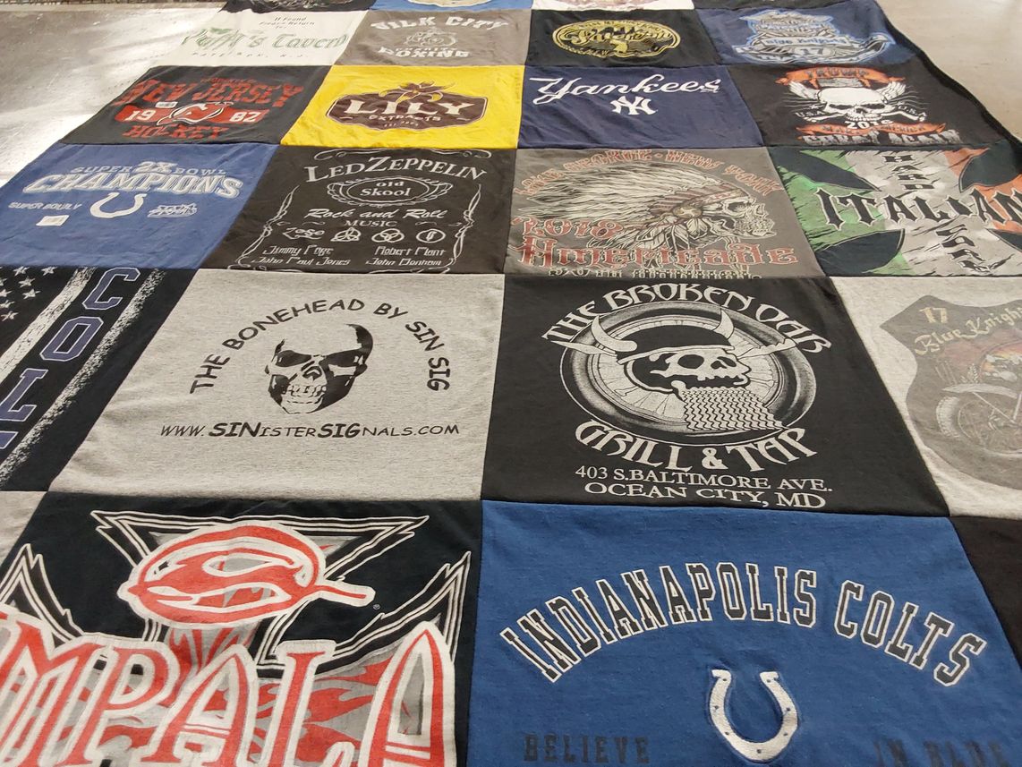 T-shirt quilt featuring indianapolis colts by Michael from NJ