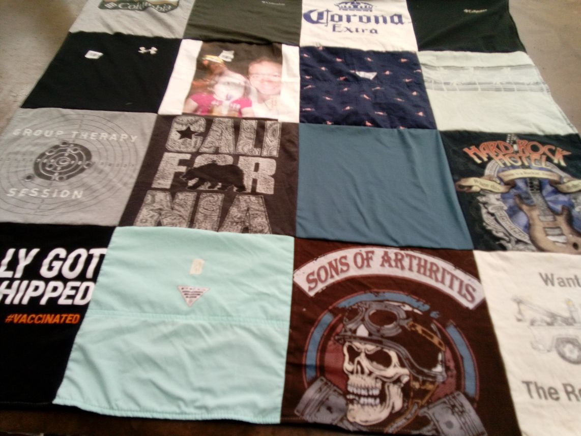 T-shirt quilt with music, california themes by Summer from CA