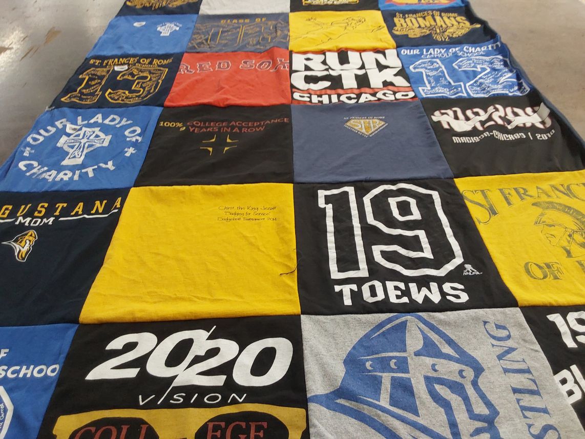 T-shirt quilt featuring red sox by Alicia from IL