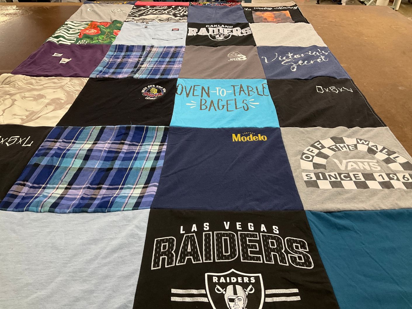 T-shirt quilt featuring las vegas raiders by John from CA