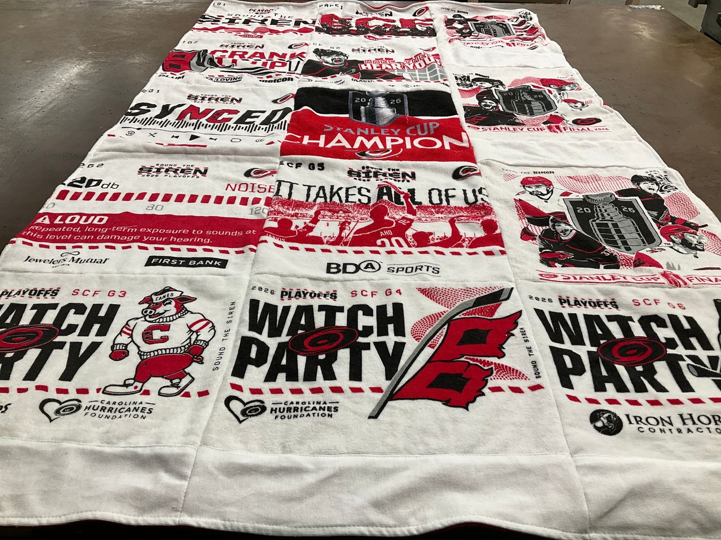 T-shirt quilt featuring carolina hurricanes by Steve from NC