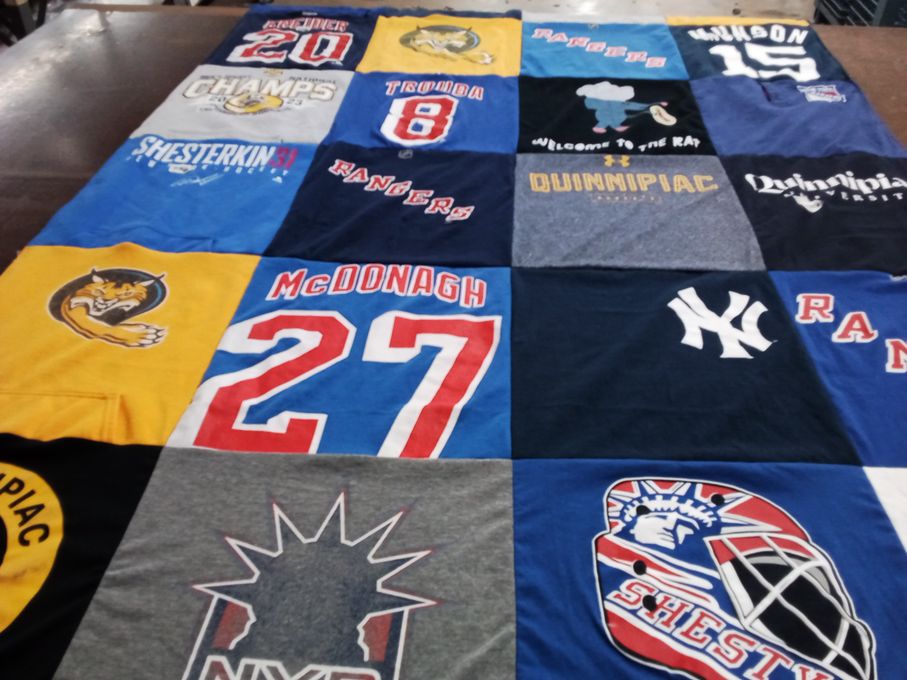 T-shirt quilt featuring new york rangers by Kimberly from NJ