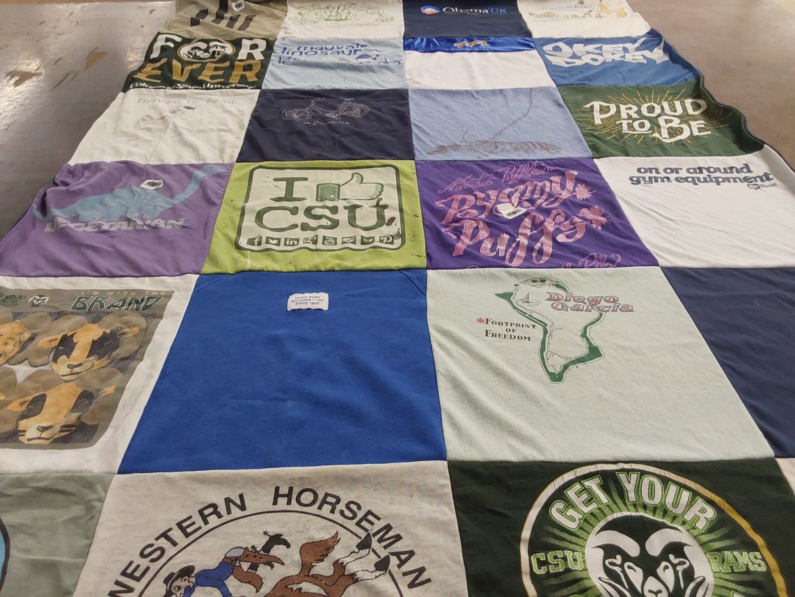 T-shirt quilt featuring colorado state university rams by Lindsay from CO