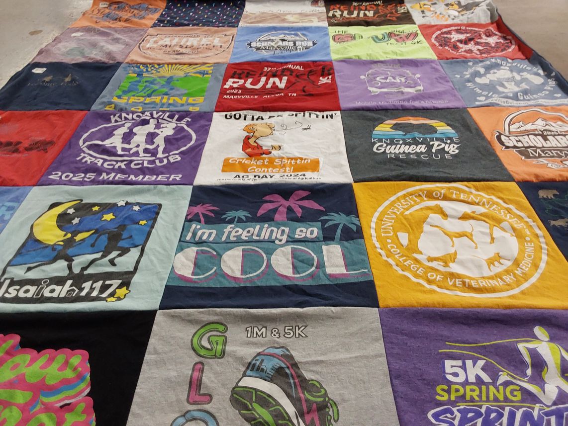 T-shirt quilt from university of tennessee by Chelsey from TN