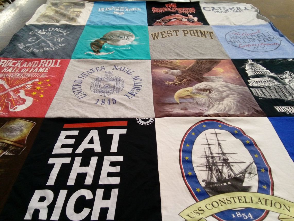 T-shirt quilt from united states naval academy by Nicole from MD
