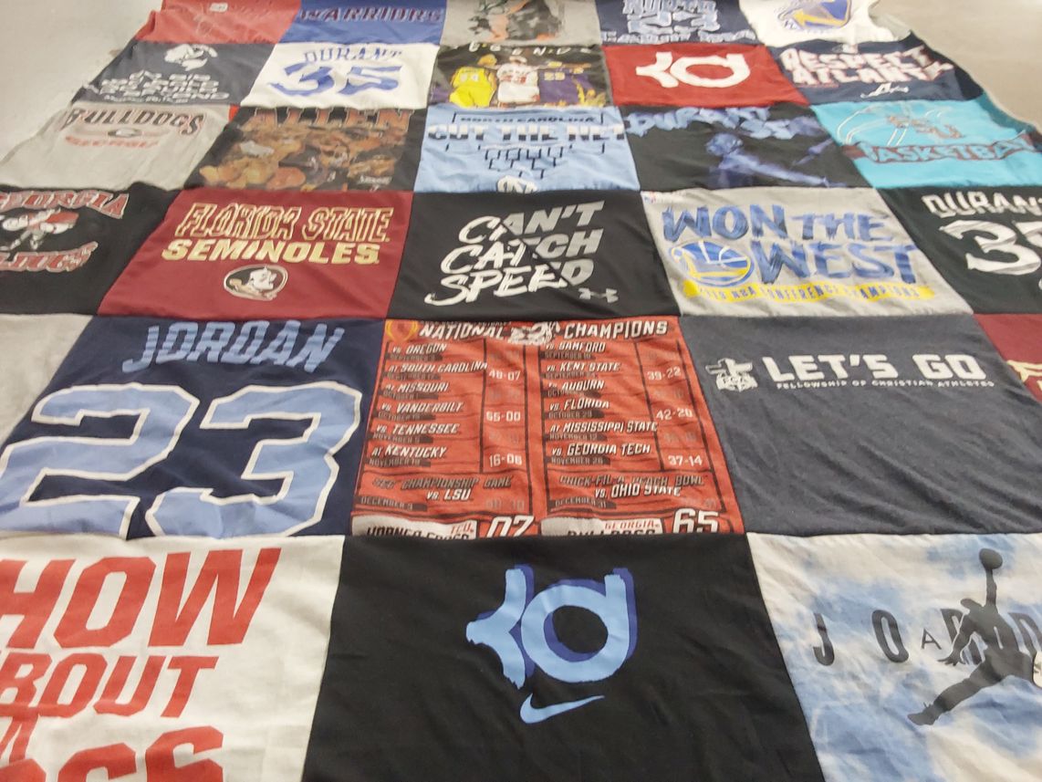 T-shirt quilt featuring ncaa by Malissa from GA