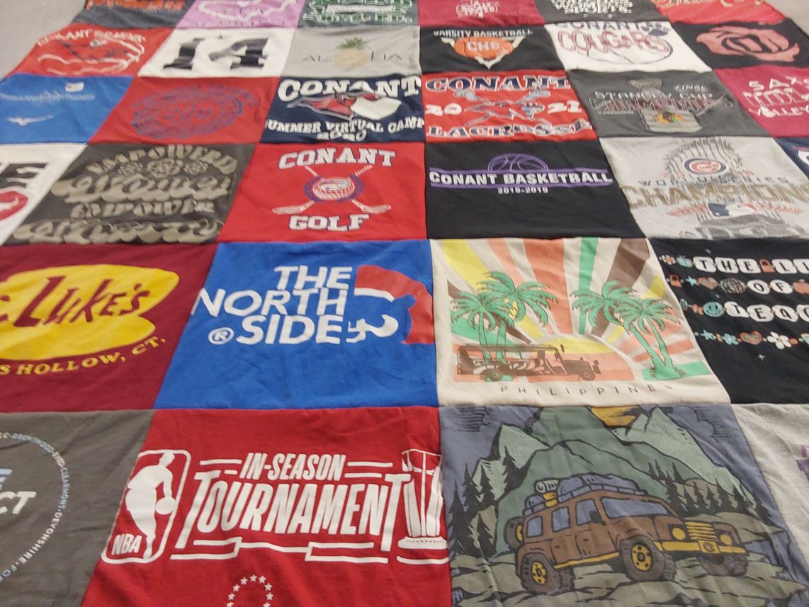 T-shirt quilt featuring conant cougars by Abby from IL