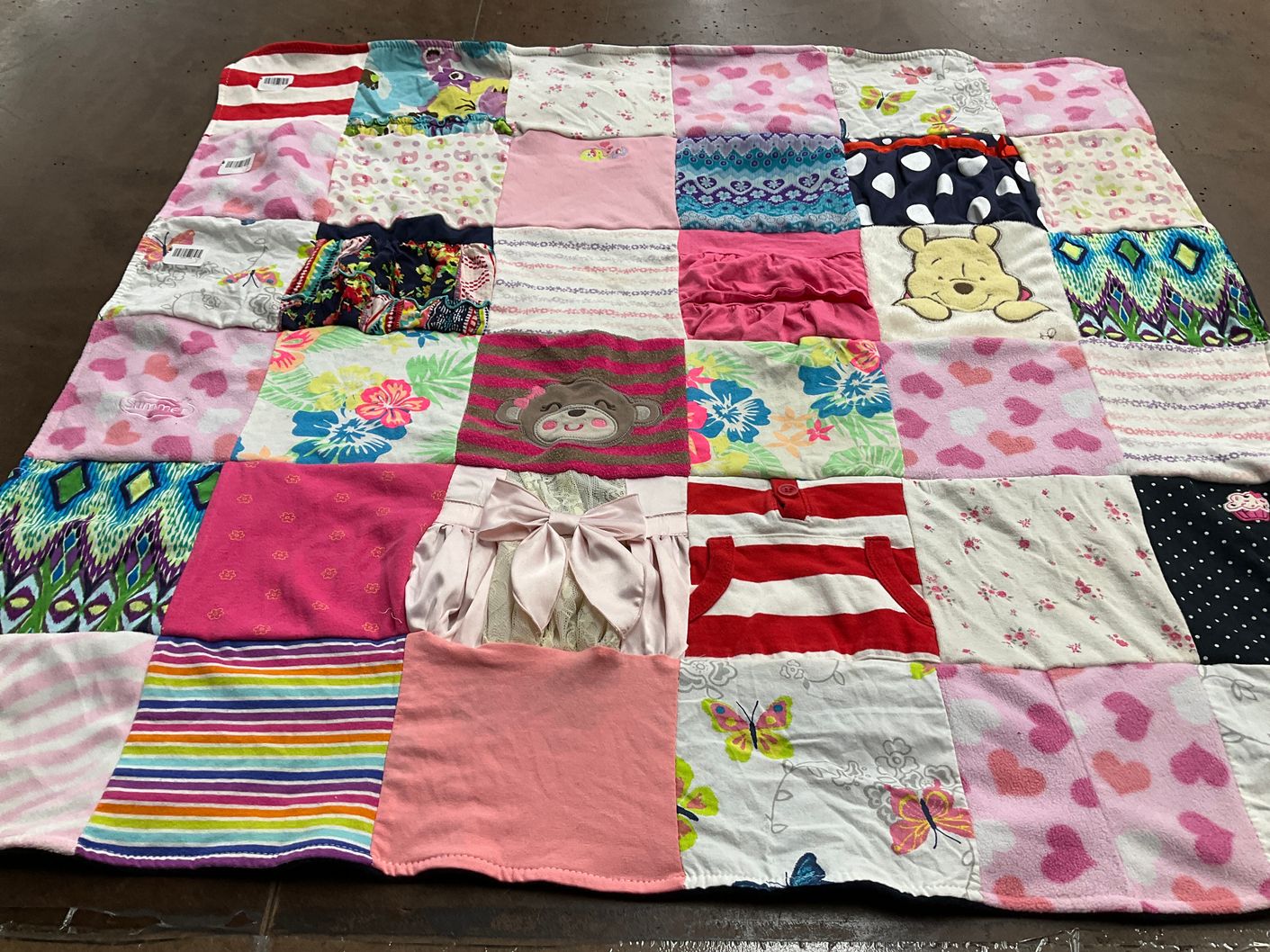 T-shirt quilt with animals, cartoons themes by Andrea from NY