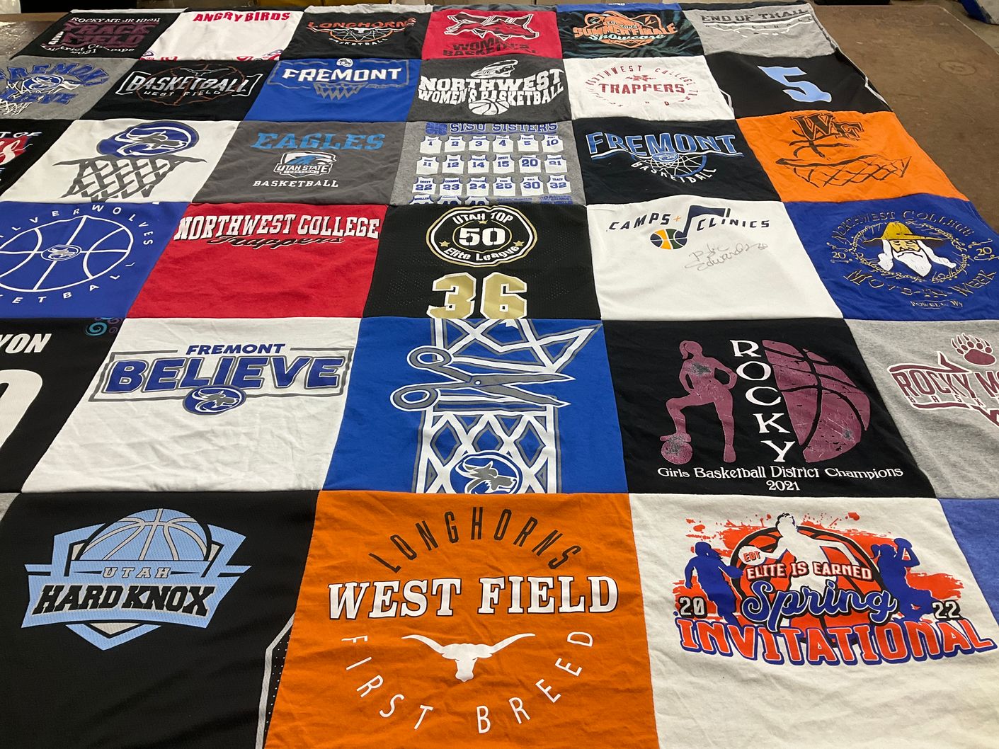 T-shirt quilt featuring fremont eagles, rocky mountain high school by Stef from UT