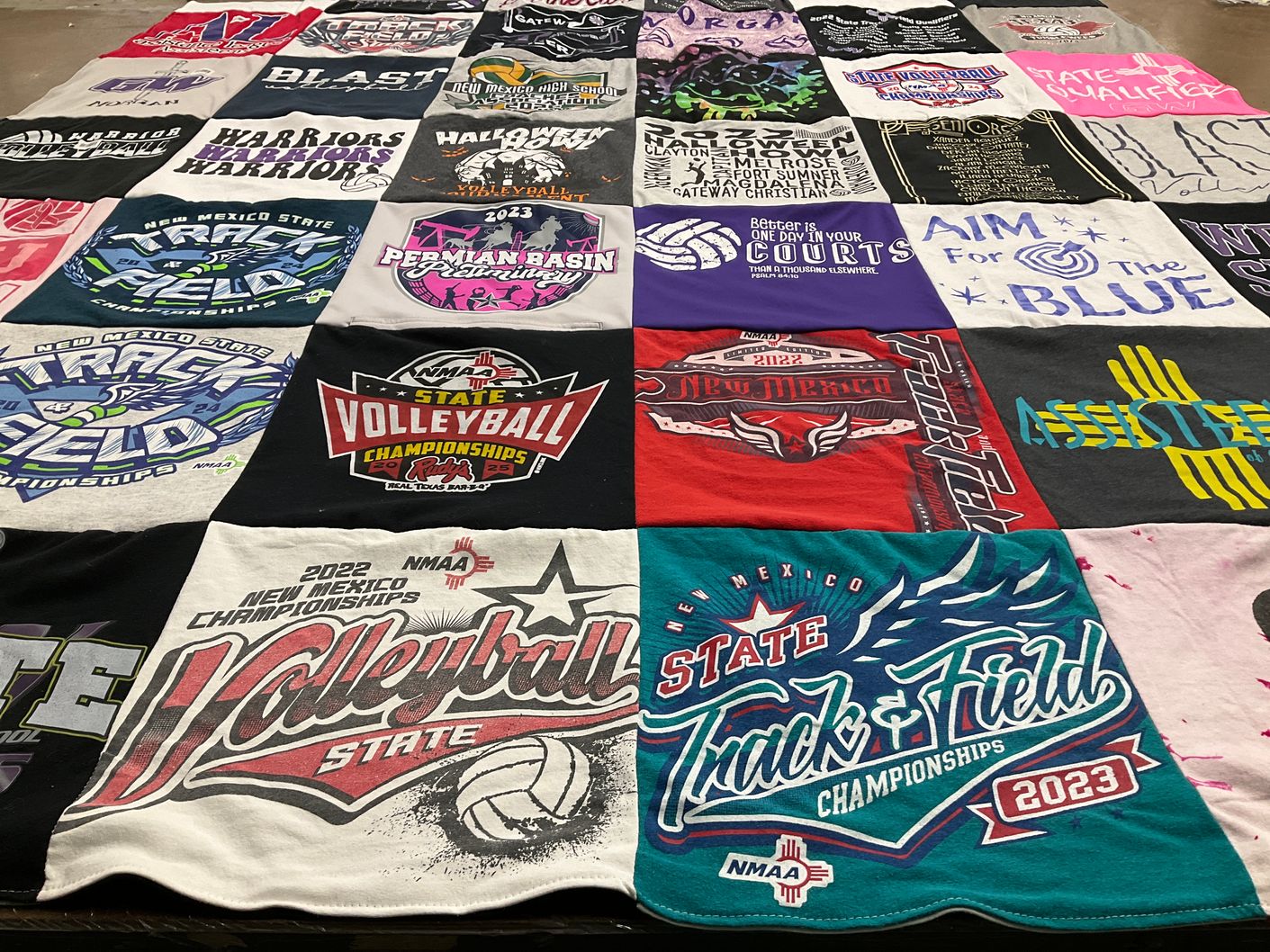 T-shirt quilt from new mexico state university by Brandy from NM