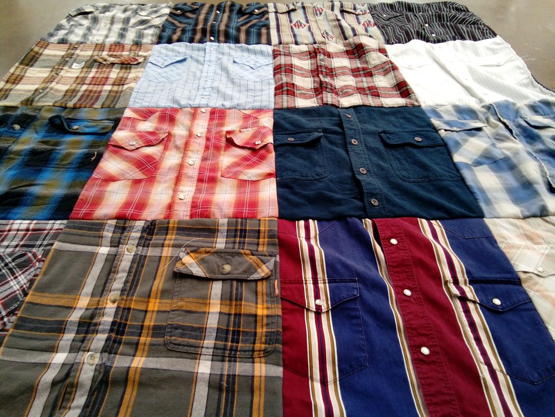 T-shirt quilt with fashion, clothing themes by Cindy from CO