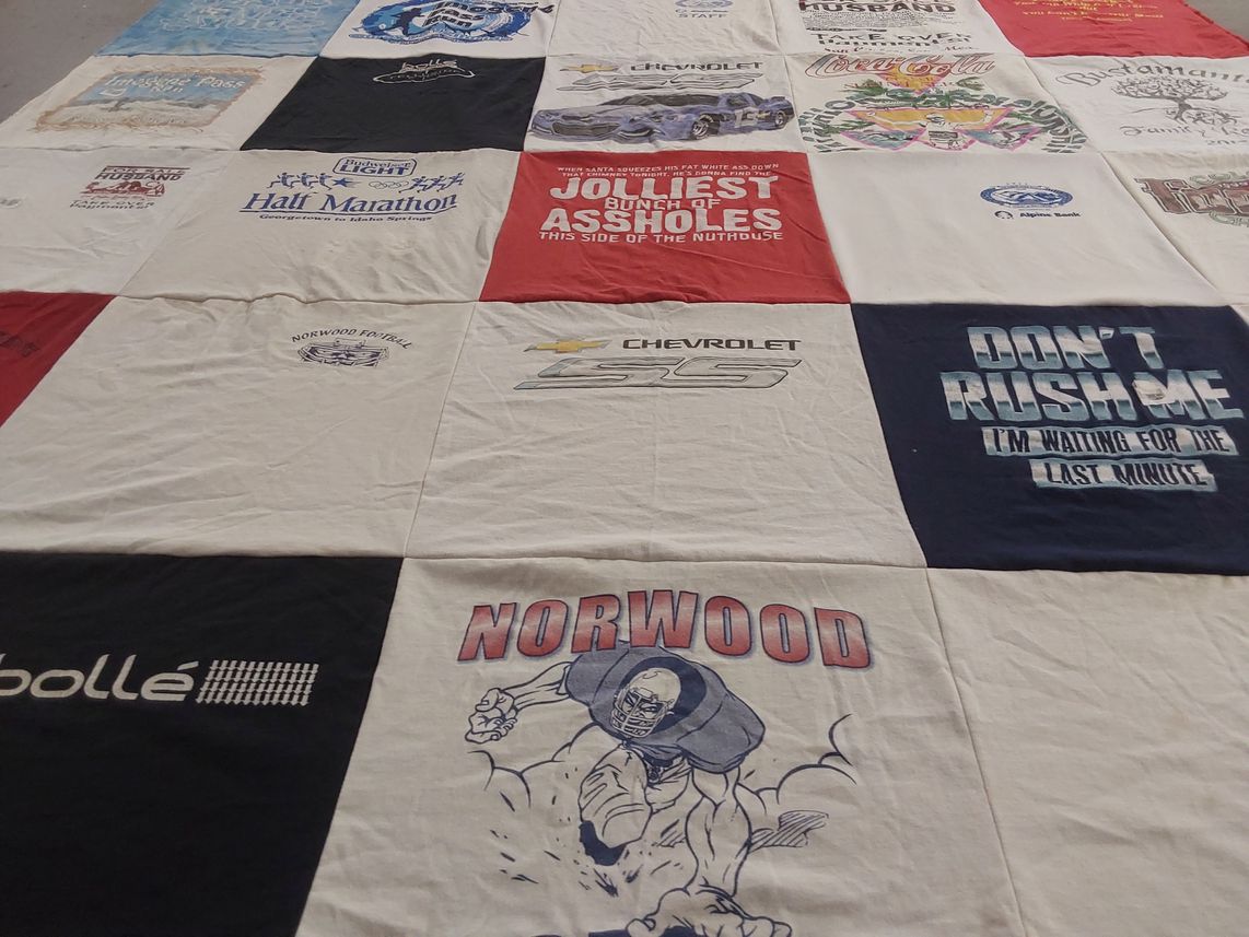 T-shirt quilt featuring norwood football by Carmen from CO