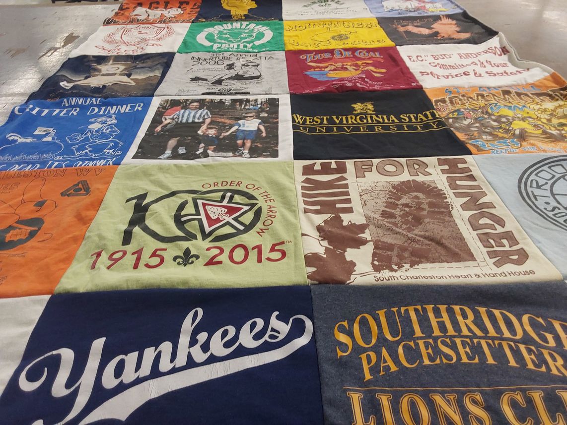 T-shirt quilt featuring southridge pacesetters by Cynthia from WV