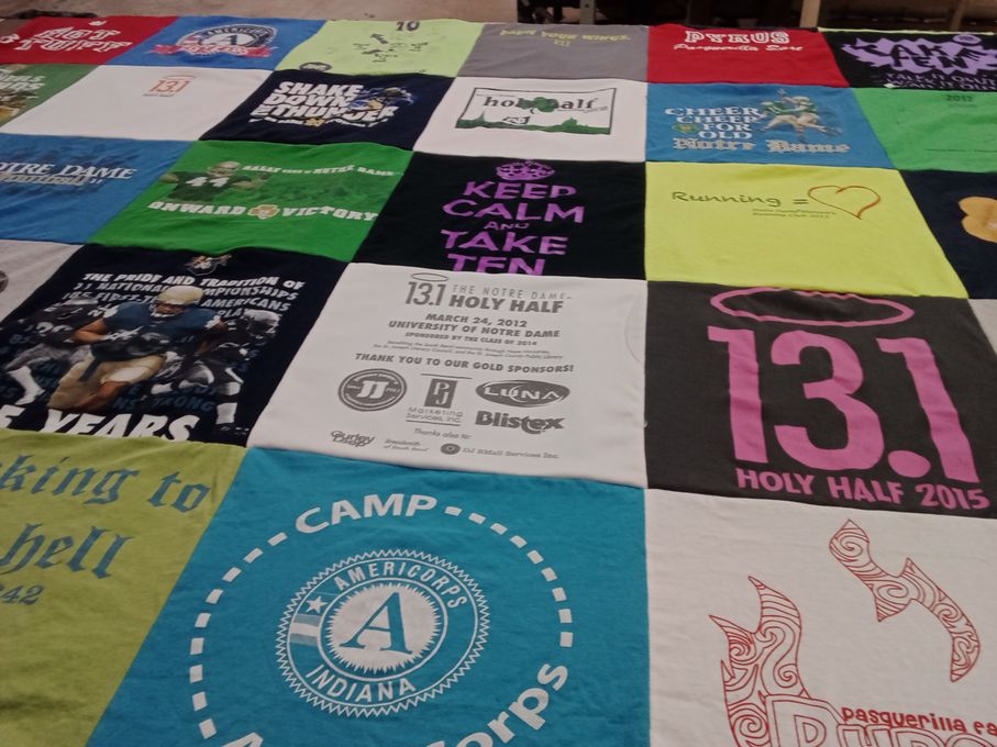 T-shirt quilt from university of notre dame by Torey from MA