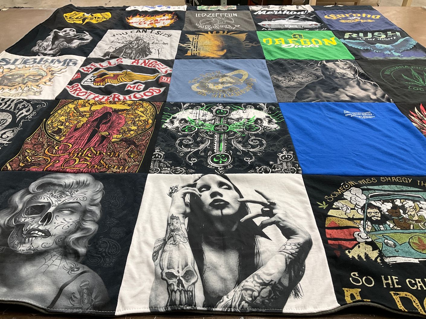 T-shirt quilt featuring none by Trinity from OH