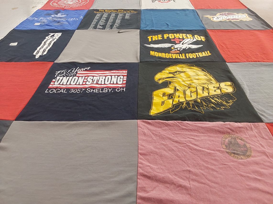 T-shirt quilt from monroeville high school by Taylor from OH