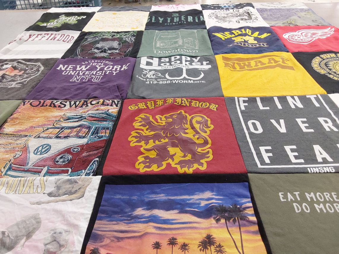 T-shirt quilt from new york university by Megan from MI