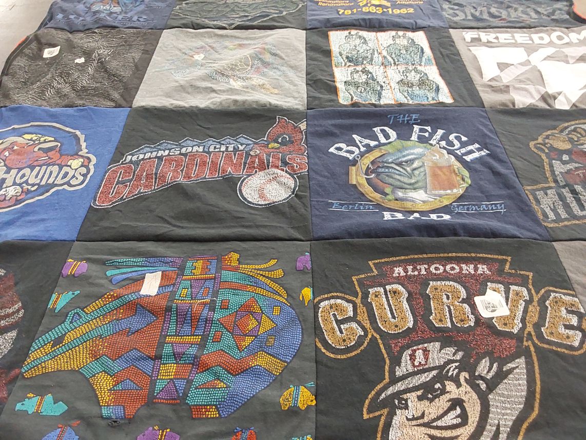 T-shirt quilt featuring johnson city cardinals, altona curve by Rip from AL