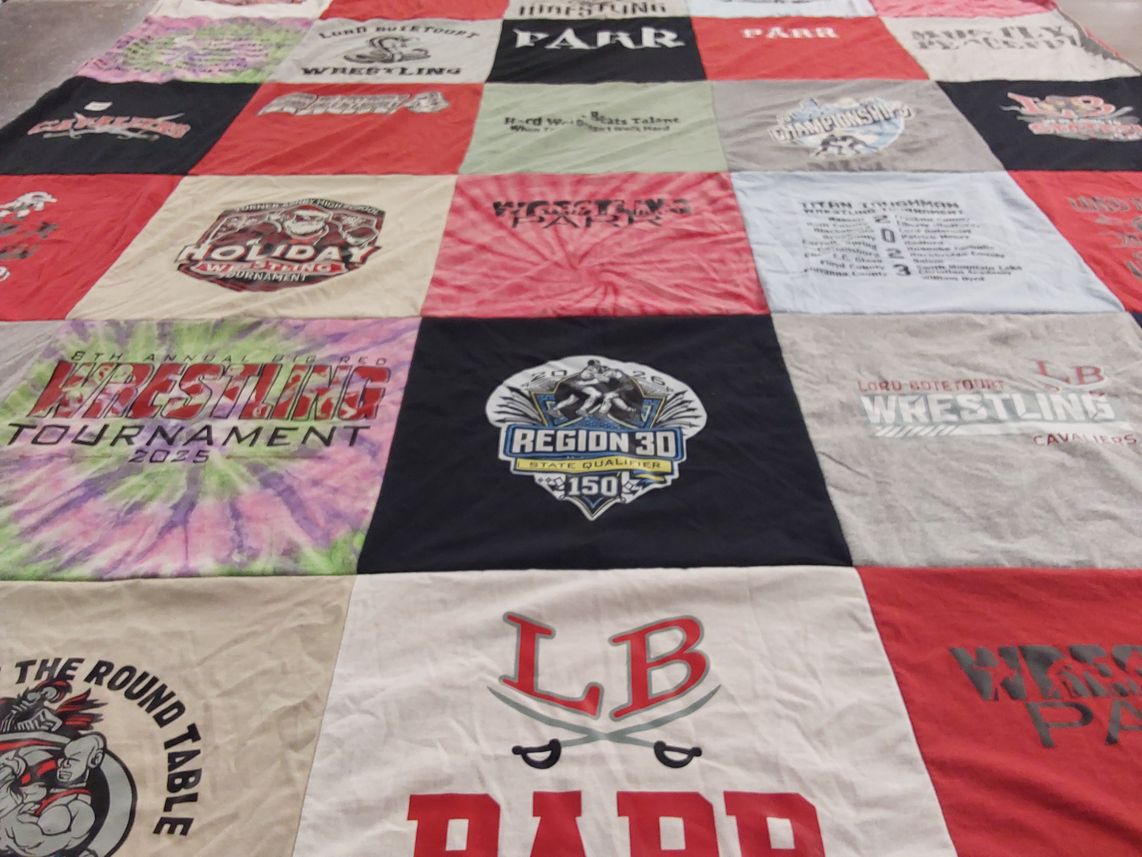 T-shirt quilt featuring lord botetourt wrestling by 215 from VA