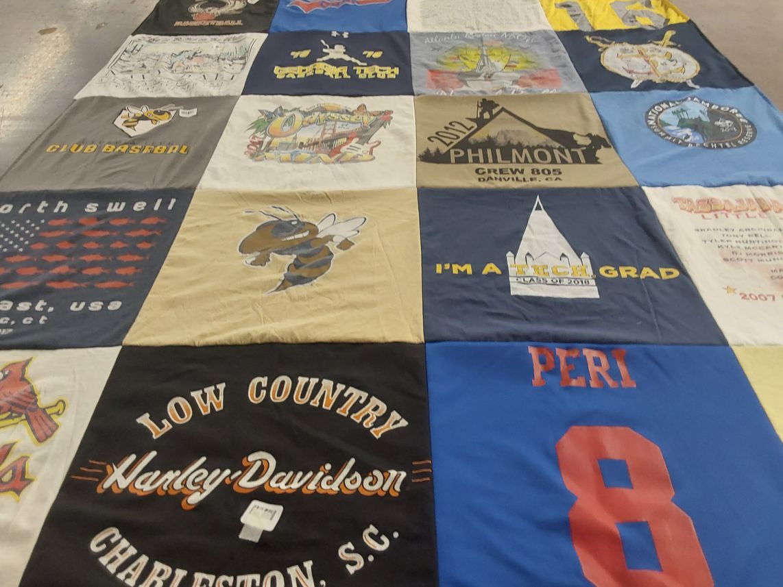 T-shirt quilt from virginia tech by Mani from MA