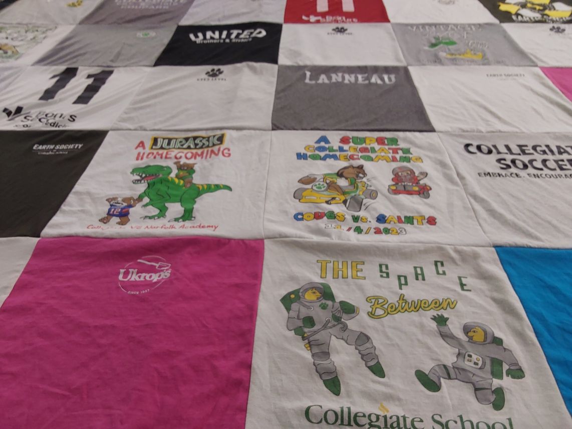 T-shirt quilt from collegiate school by Sumi from VA