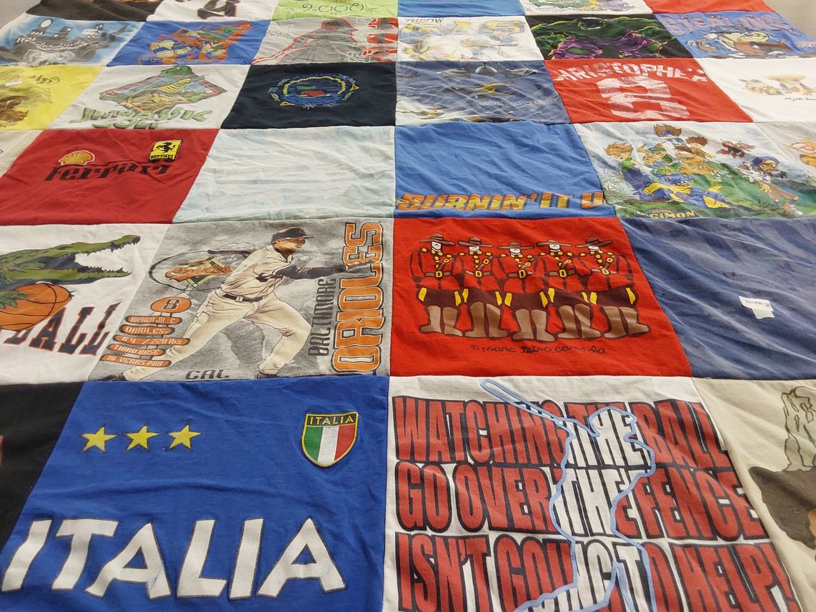 T-shirt quilt featuring baltimore orioles by Lynda from SC