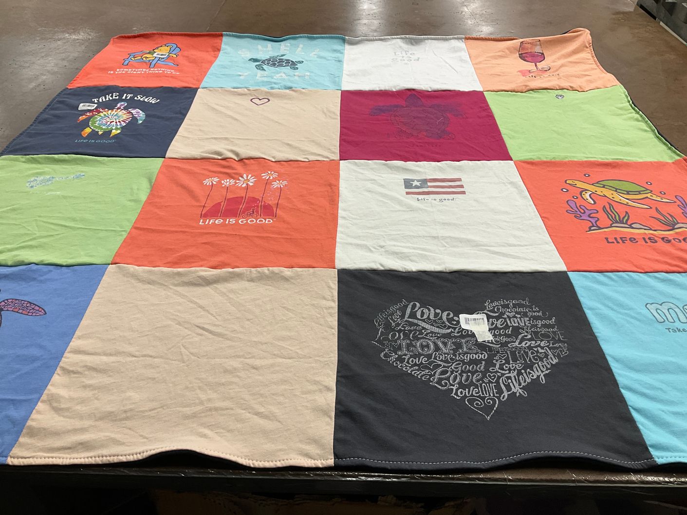 T-shirt quilt with outdoor, relaxation themes by Deborah from FL