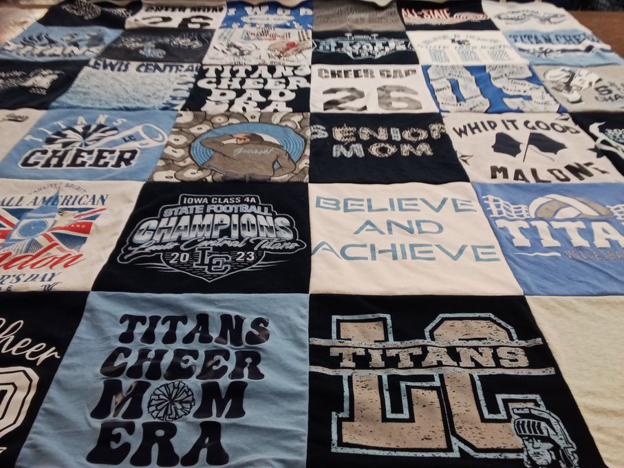 T-shirt quilt featuring lewis central titans by Amy from IA