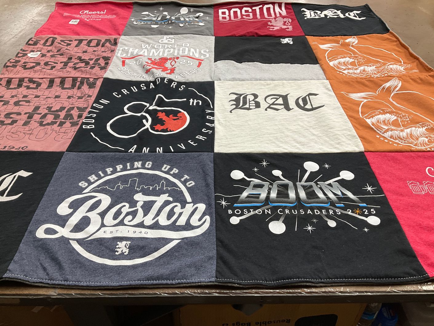 T-shirt quilt from boston college by linda from MA