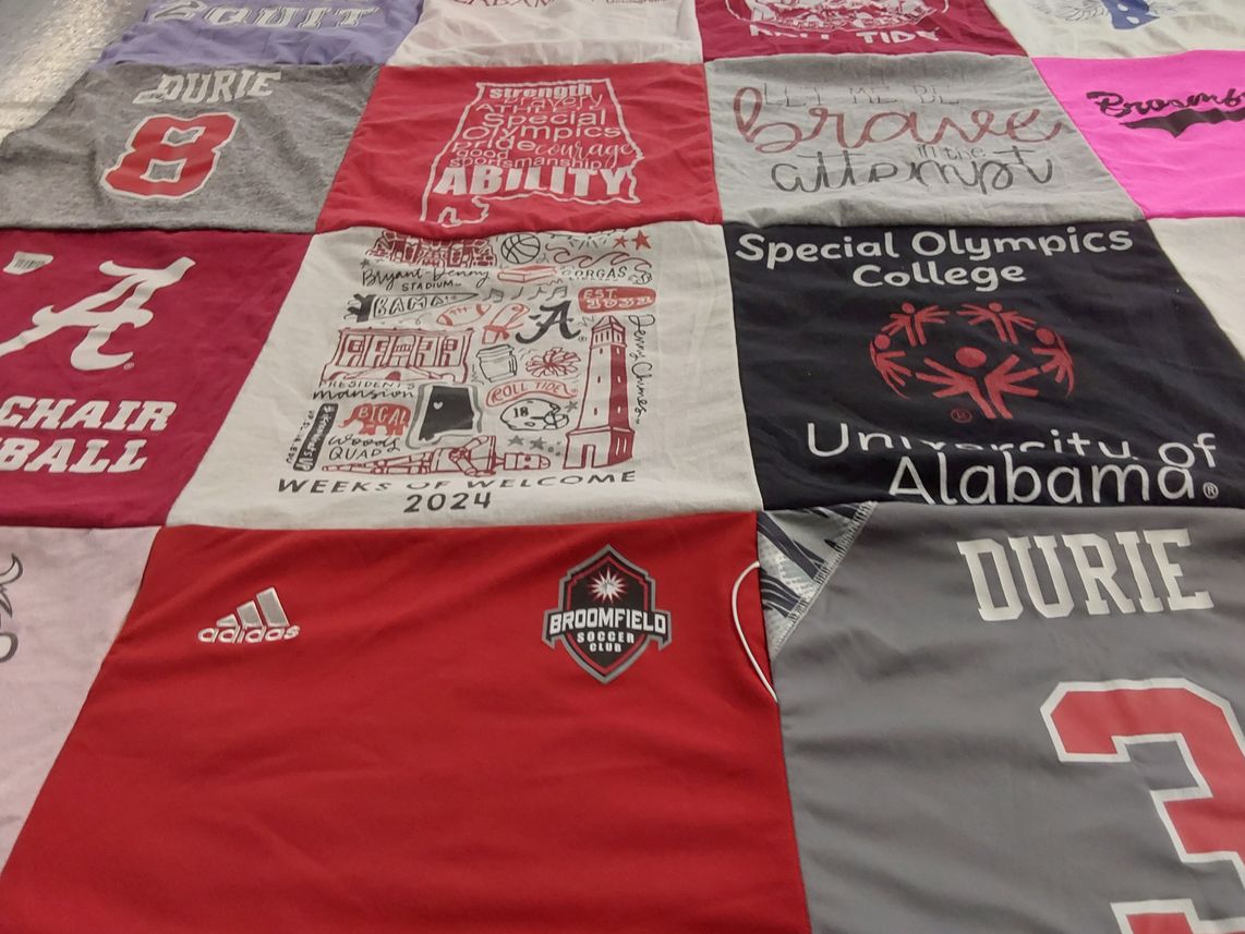 T-shirt quilt from university of alabama by Alison from AL