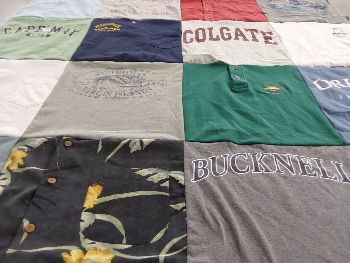 T-shirt quilt from colgate university, bucknell university by Shannon from NJ