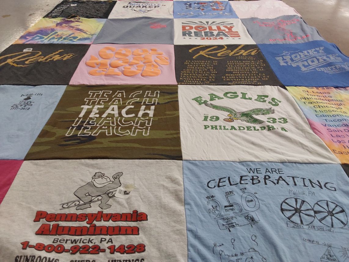 T-shirt quilt featuring philadelphia eagles by Stephanie from PA