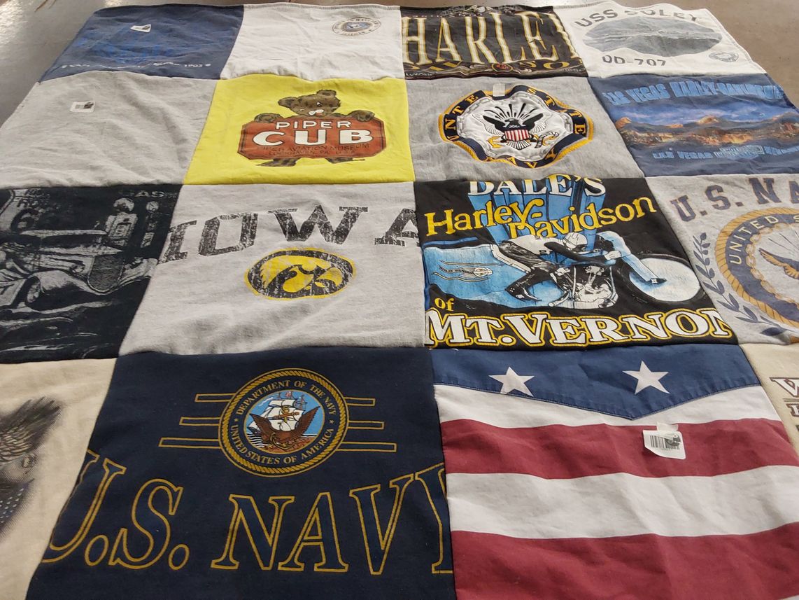 T-shirt quilt from university of iowa by Joy from IA