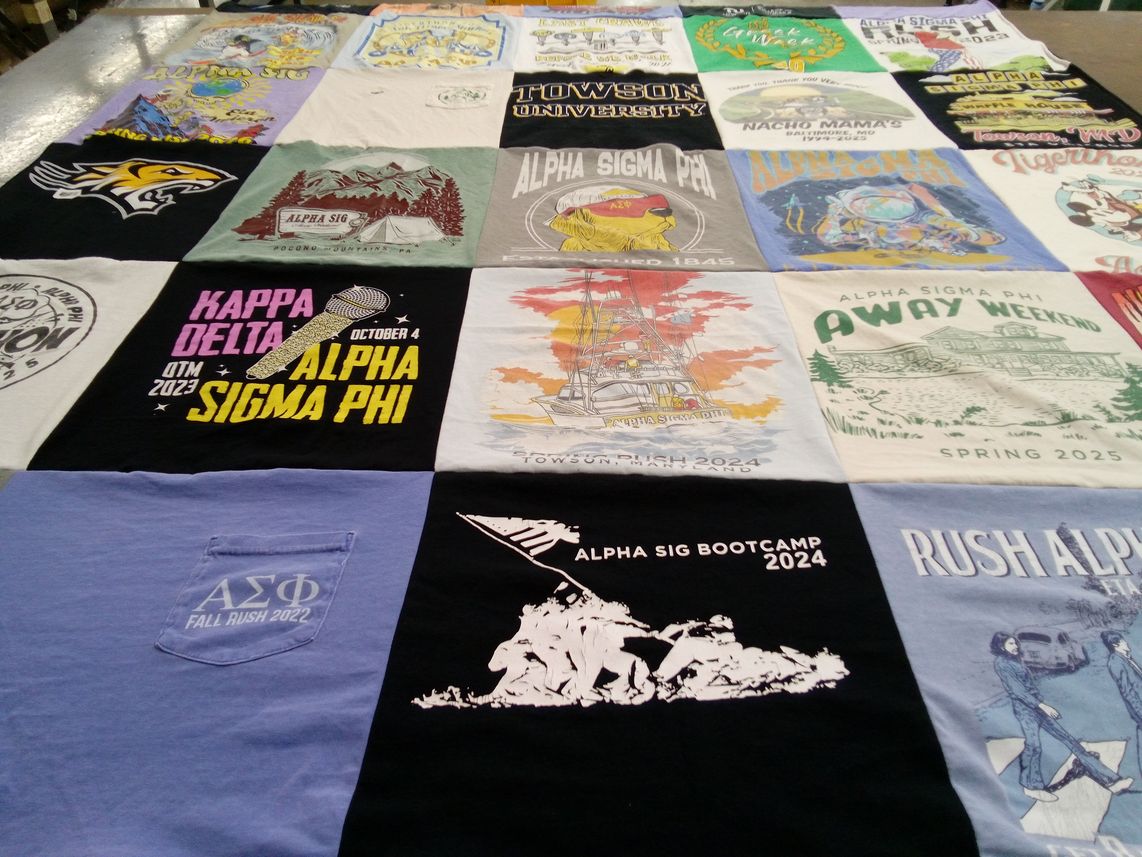 T-shirt quilt from towson university by Kelly from MD