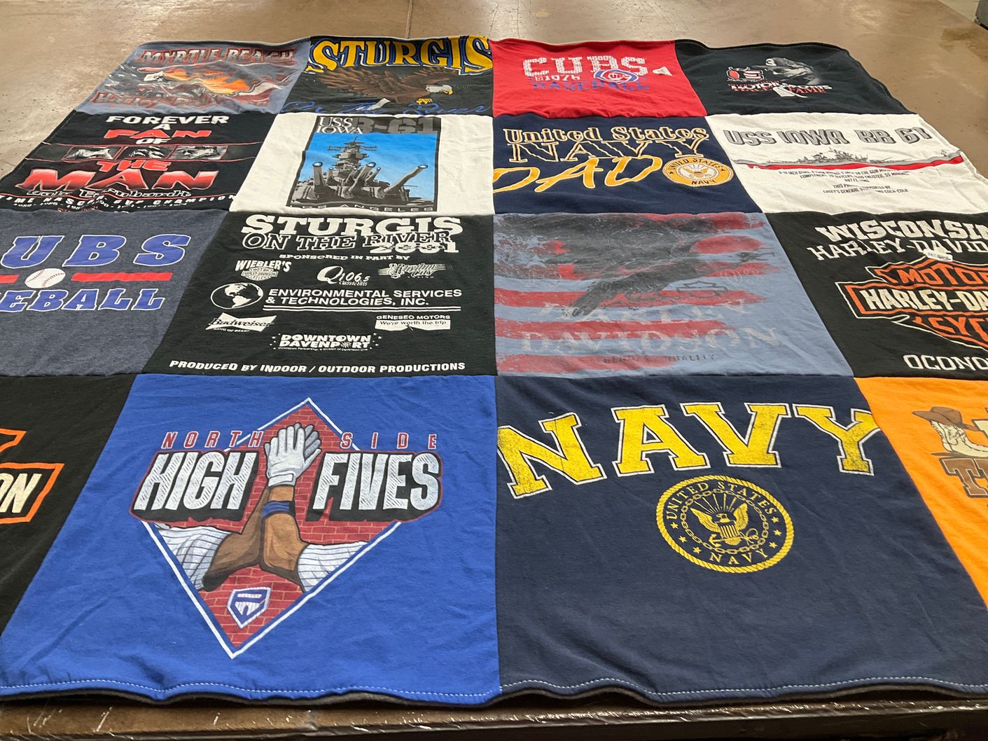 T-shirt quilt featuring chicago cubs by Joy from IA