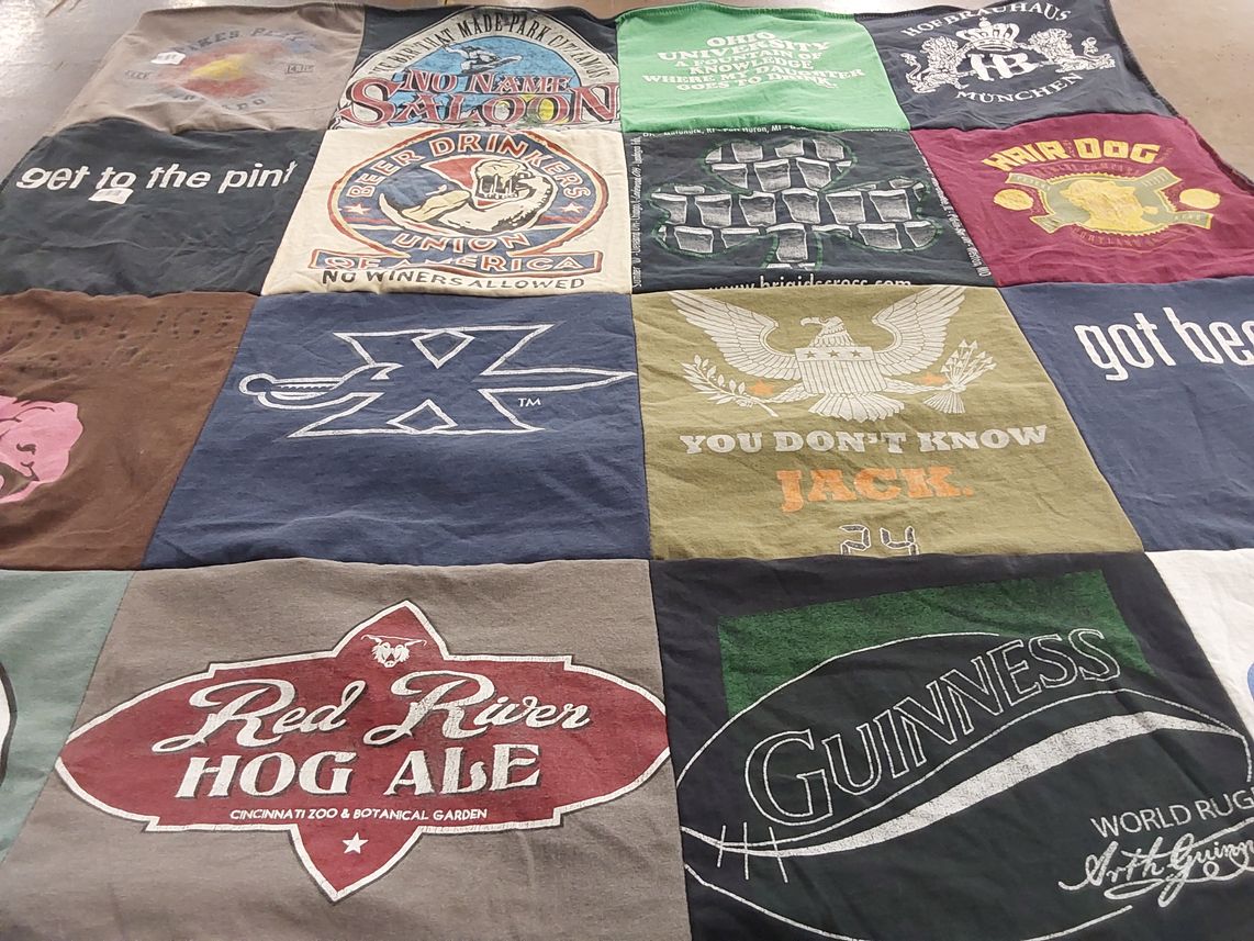 T-shirt quilt from xavier university by Mary from TN