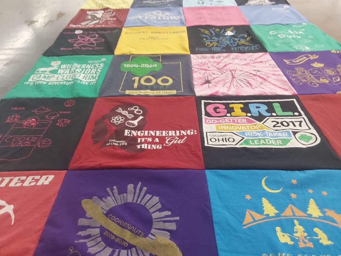 T-shirt quilt from university of utah by Jennifer from UT
