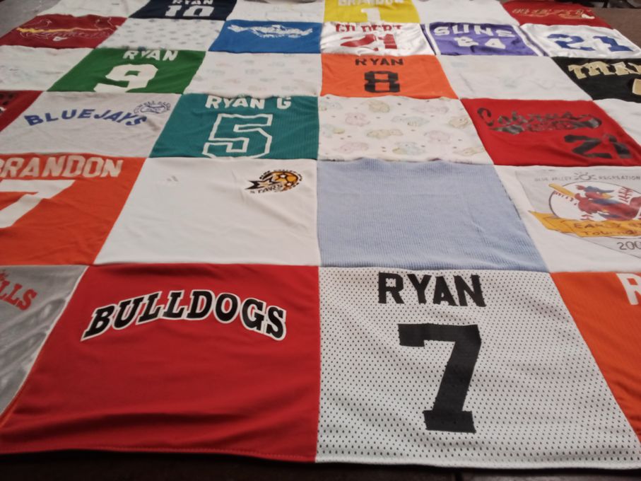 T-shirt quilt by Kim from KS