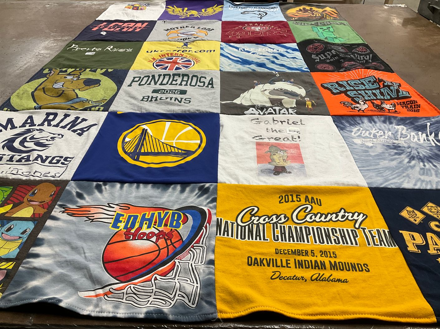 T-shirt quilt featuring golden state warriors by Cindy from CA