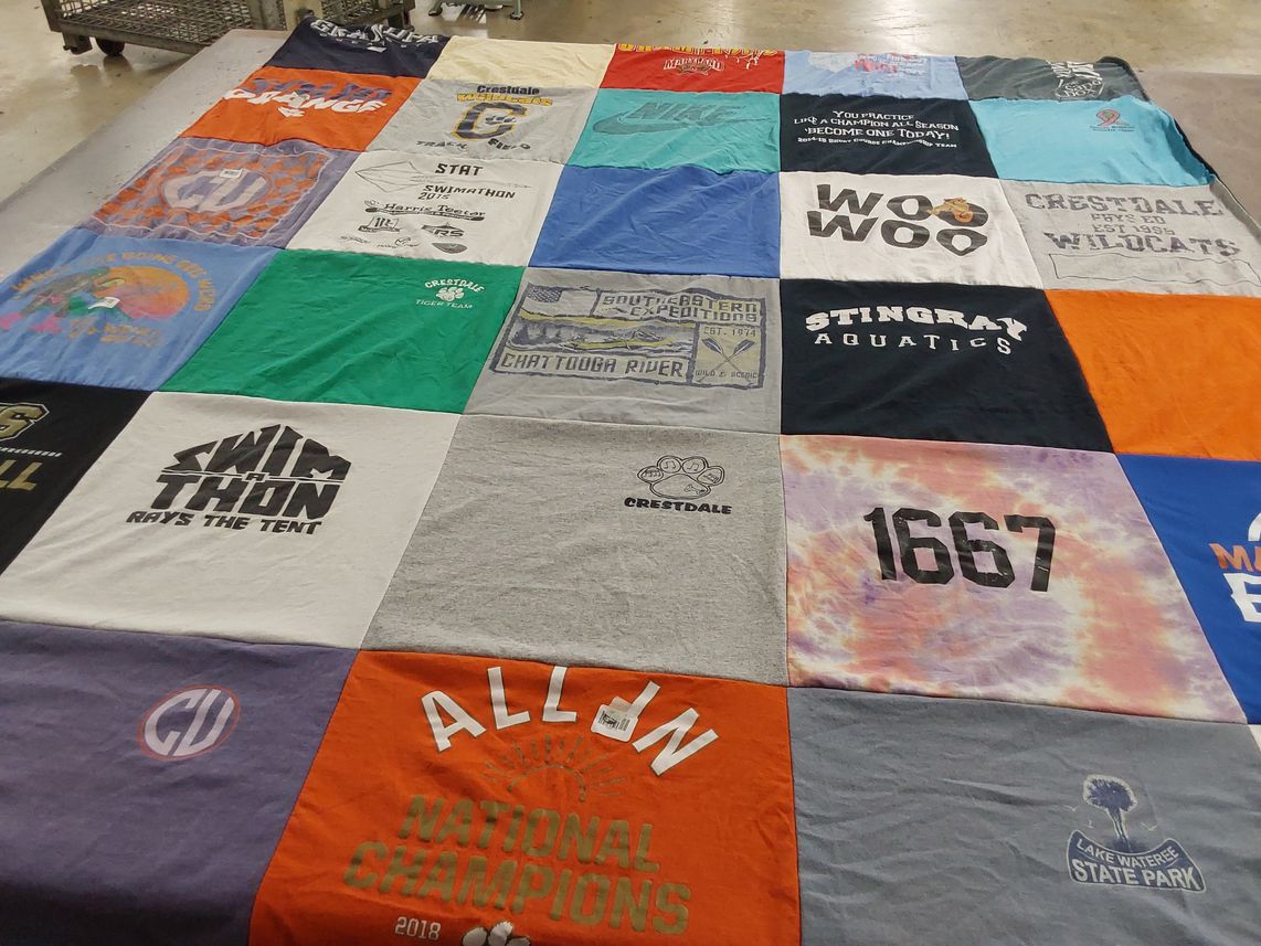 T-shirt quilt featuring crestwood high school wildcats by Colette from NC
